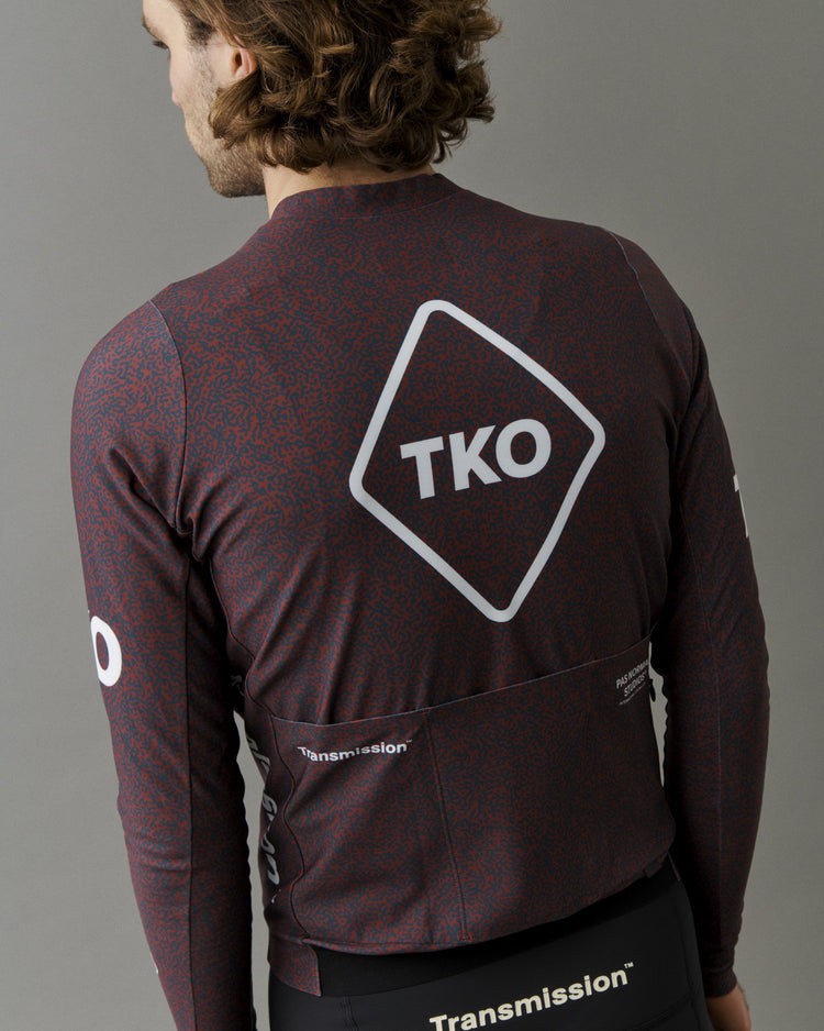 Men's T.K.O. Mechanism Long Sleeve Jersey - Mahogany Transmission