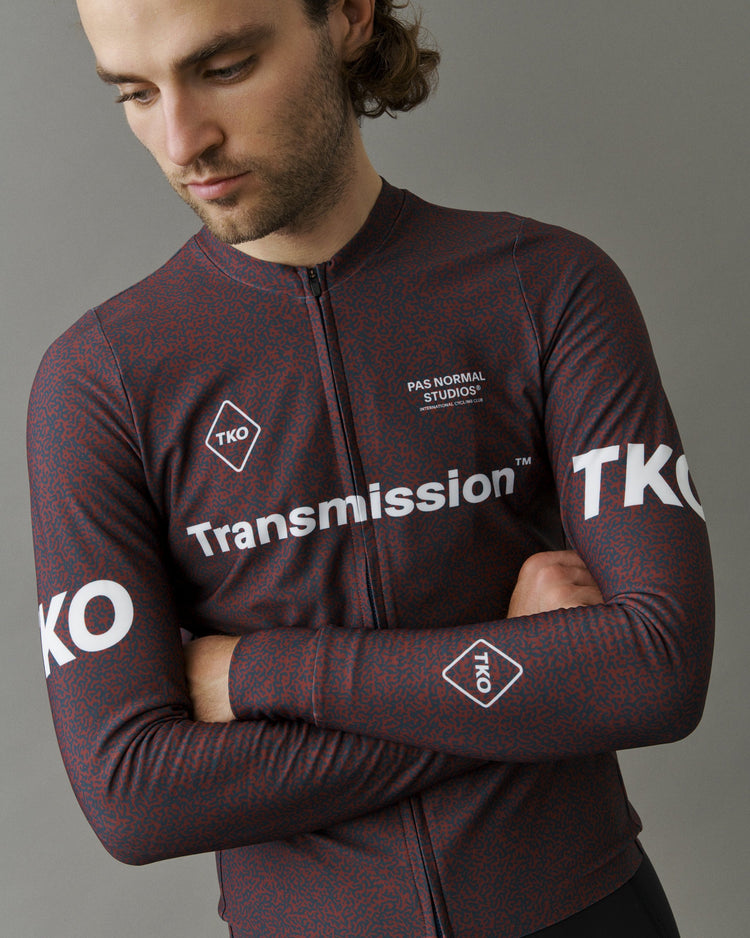 Men's T.K.O. Mechanism Long Sleeve Jersey - Mahogany Transmission