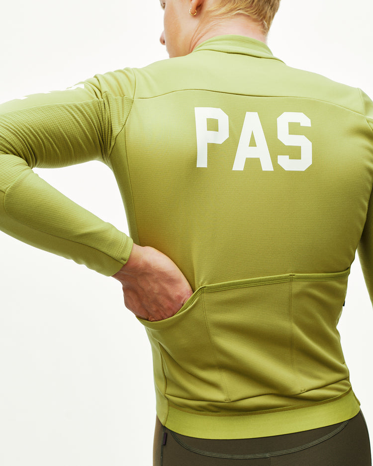 Men's PAS Mechanism Thermal Long Sleeve Jersey 2.0 - Dark Lime