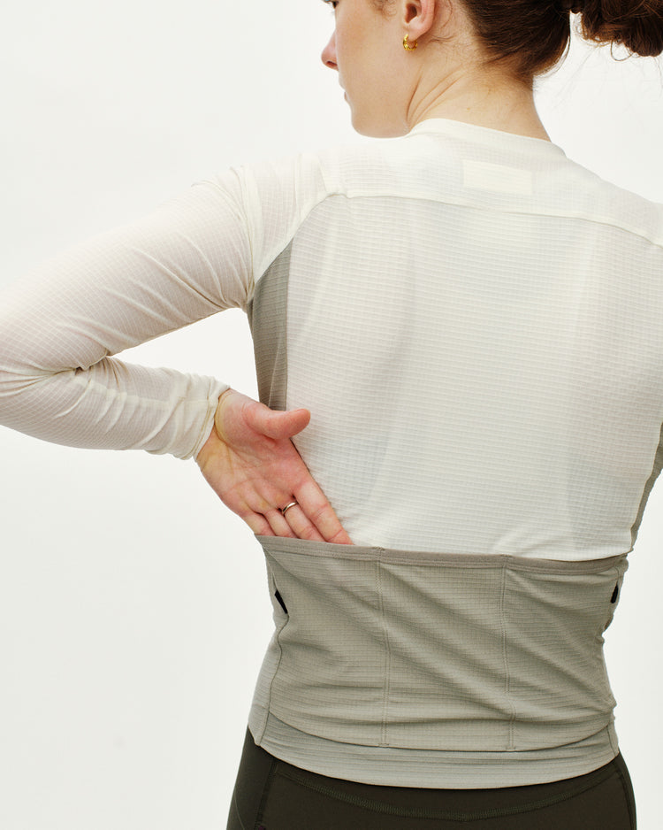 Women's Mechanism Pro LS Jersey - Off White / Light Grey
