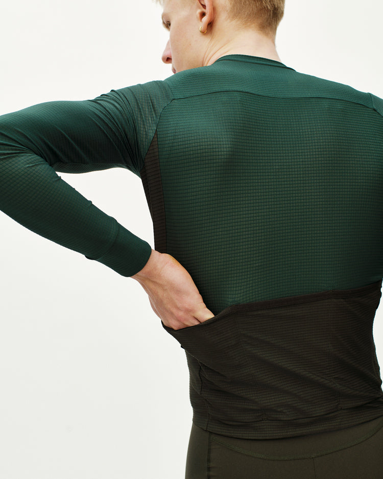 Men's Mechanism Pro LS Jersey - Petroleum / Dark Olive