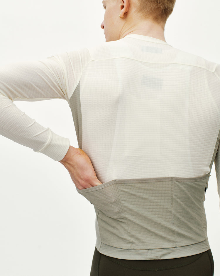 Men's Mechanism Pro LS Jersey - Off White / Light Grey
