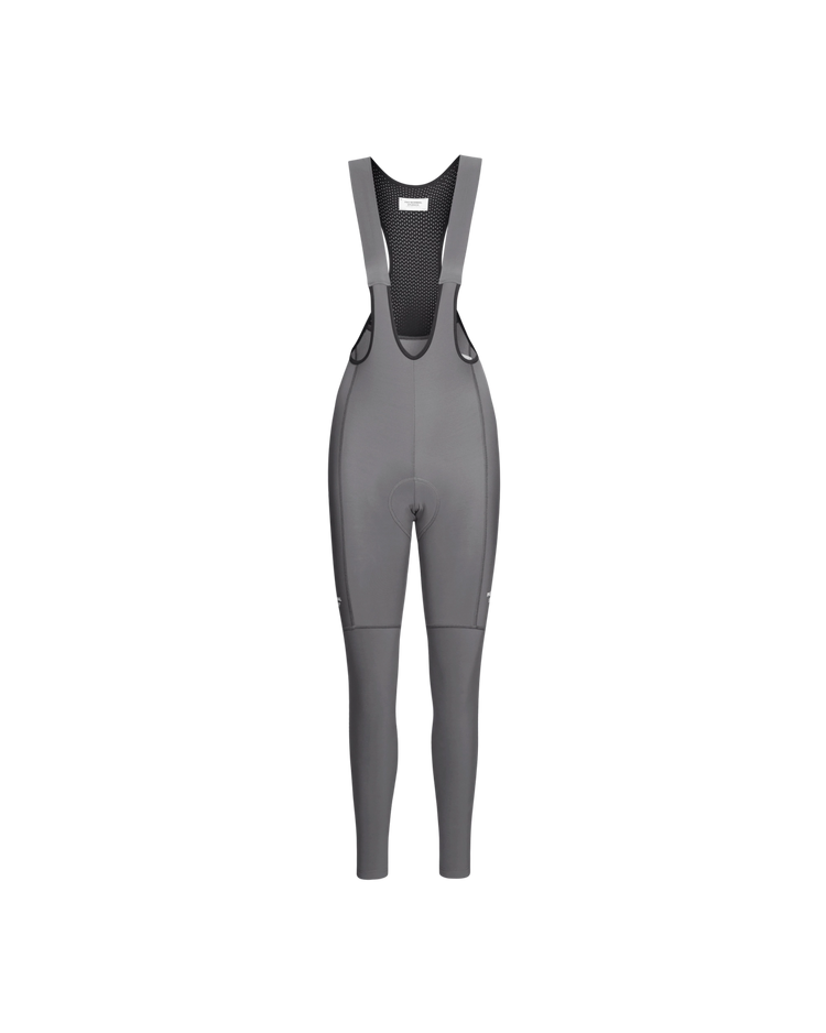 Women's Essential Thermal Long Bibs — Stone Grey
