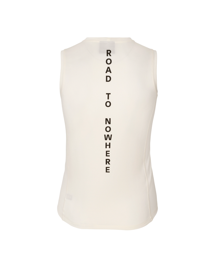 Mid Sleeveless Base Layer — Off White