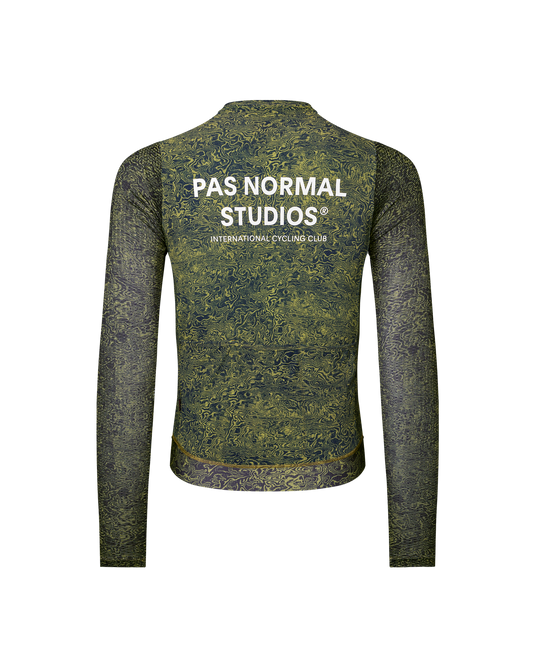 Men's Essential Light Long Sleeve Jersey- Grain Dark Lime