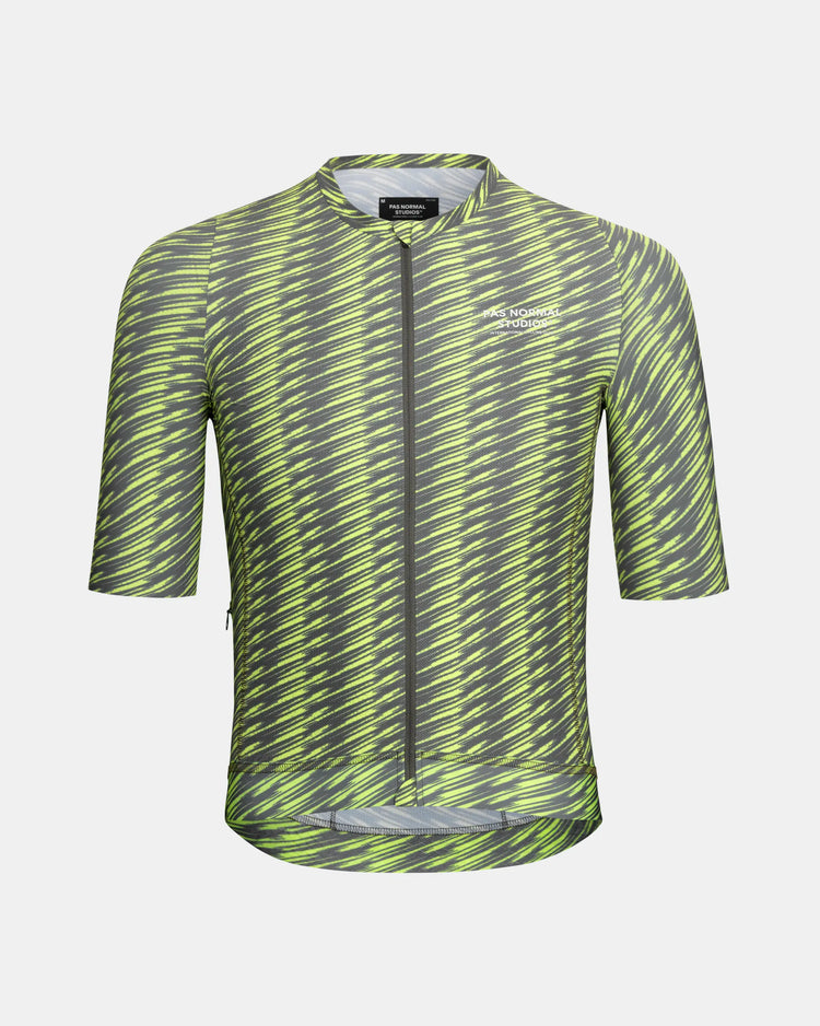 Men's Solitude Jersey - Dark Moss/Lime Green