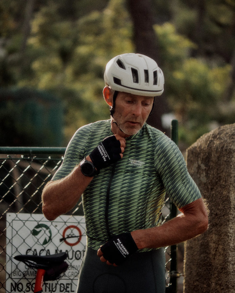 Men's Solitude Jersey - Dark Moss/Lime Green