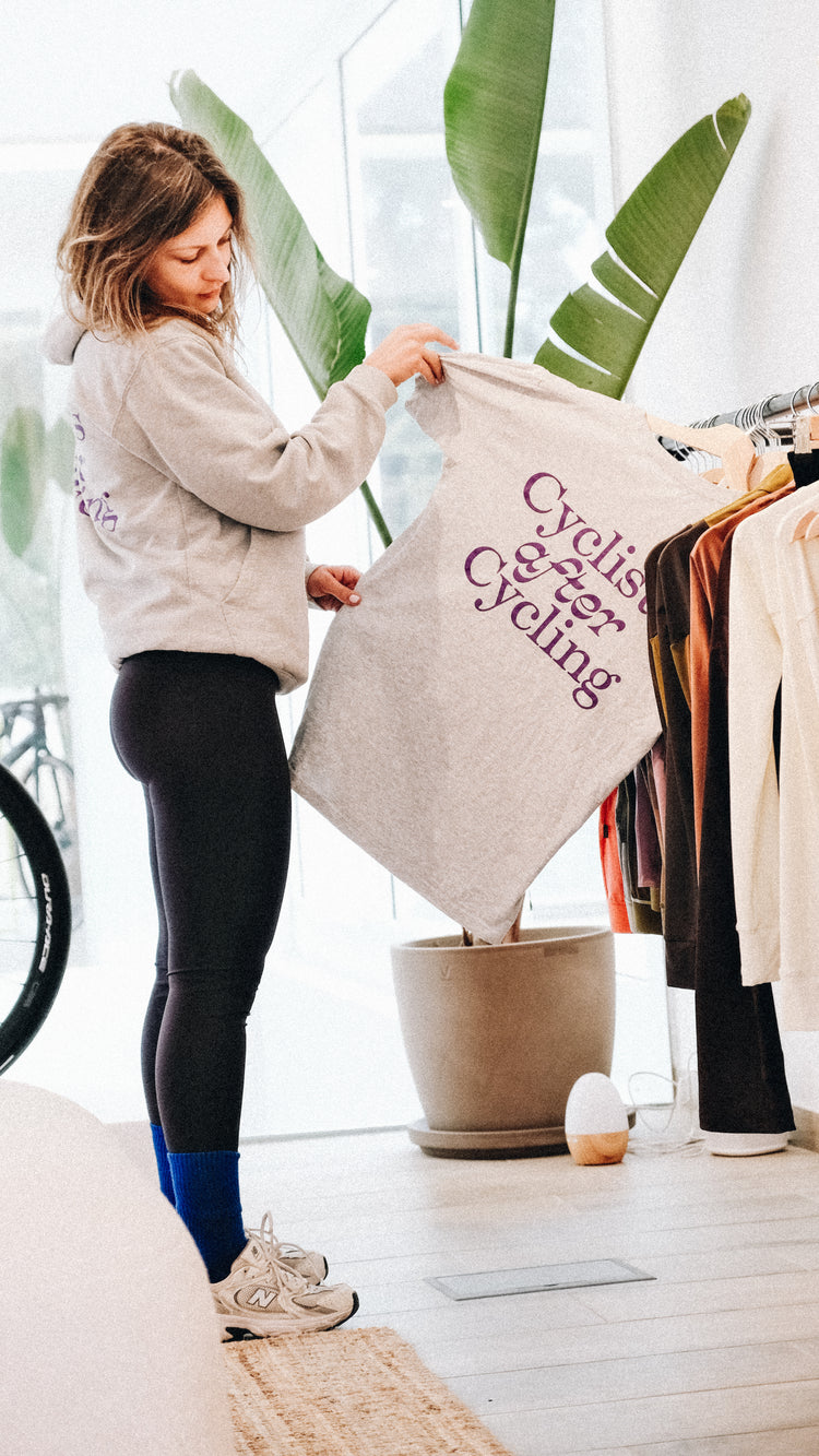 Apres Bici T-shirt - Grey/Purple
