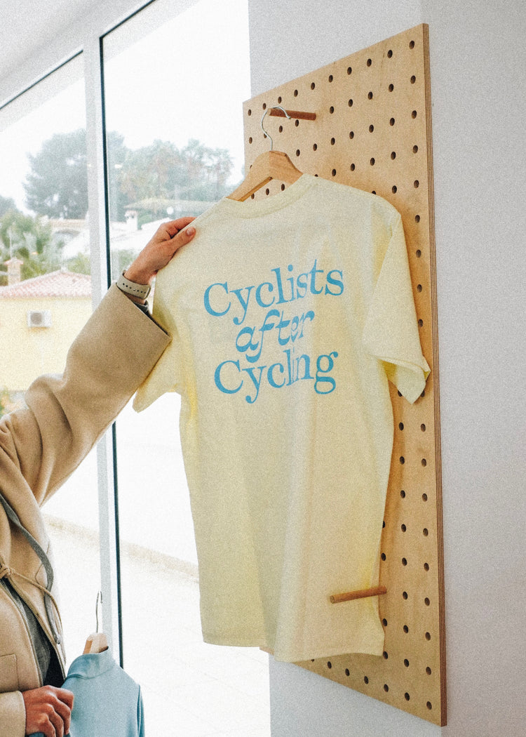Apres Bici T-shirt - Beige with baby blue