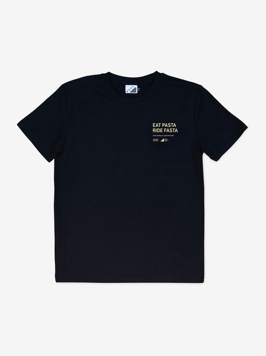 Eat Pasta Ride Fasta - Camiseta Negra