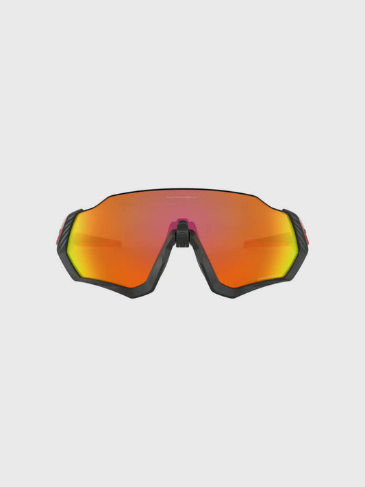 Flight Jacket - Matte Black-Redline/Prizm Ruby Polarized