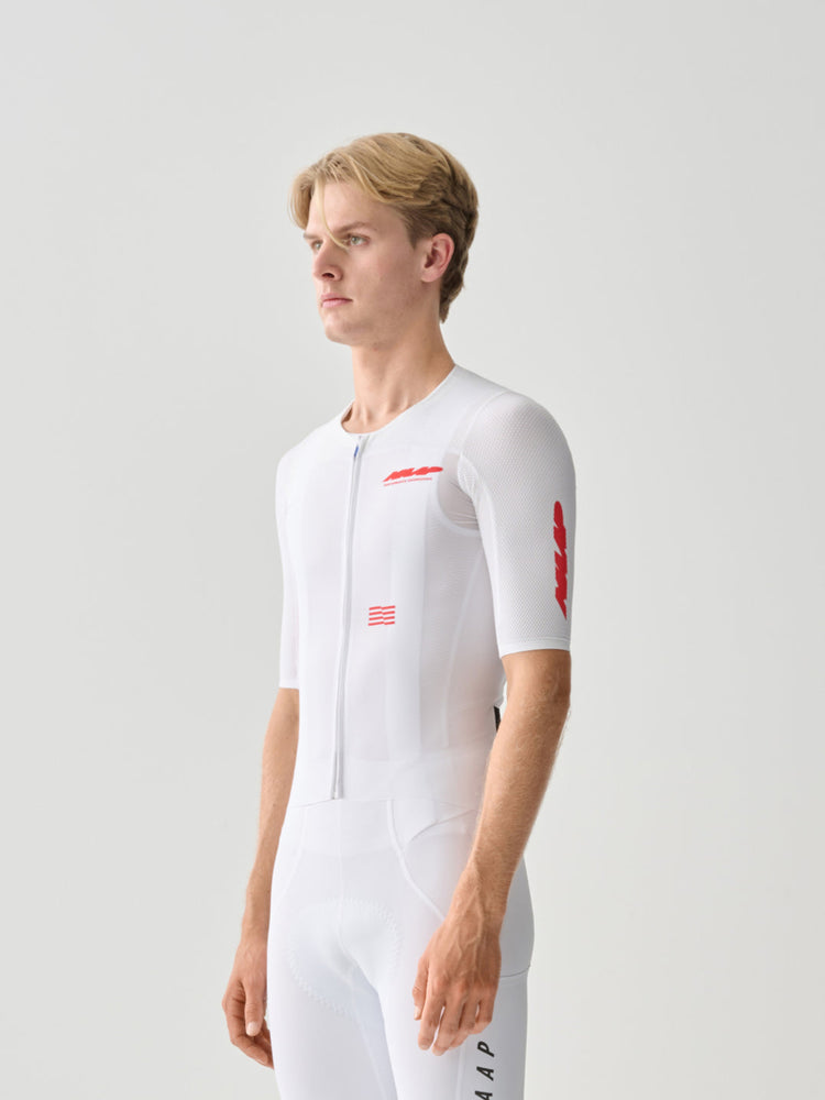 Men's Eclipse Pro Race Jersey - White/Infrared