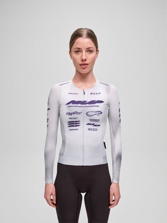 Women's Pro Aero LS Jersey - Lunar Grey