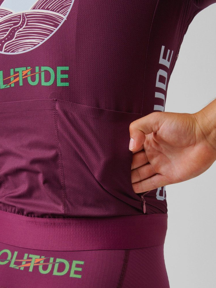 Solitude Jersey-logo voor heren - Bordeaux