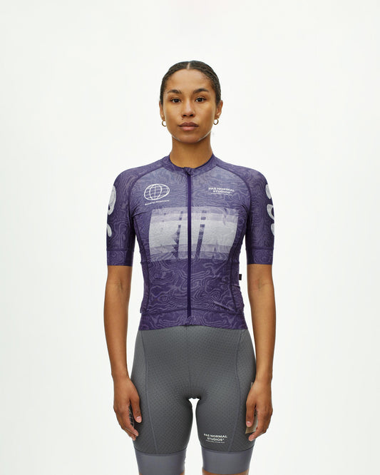Women's Mechanism Logo Jersey- Dark Purple