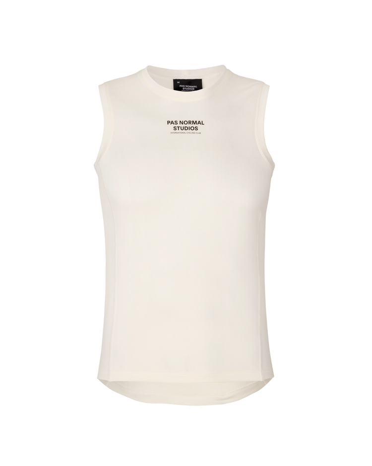 Mid Sleeveless Base Layer — Off White