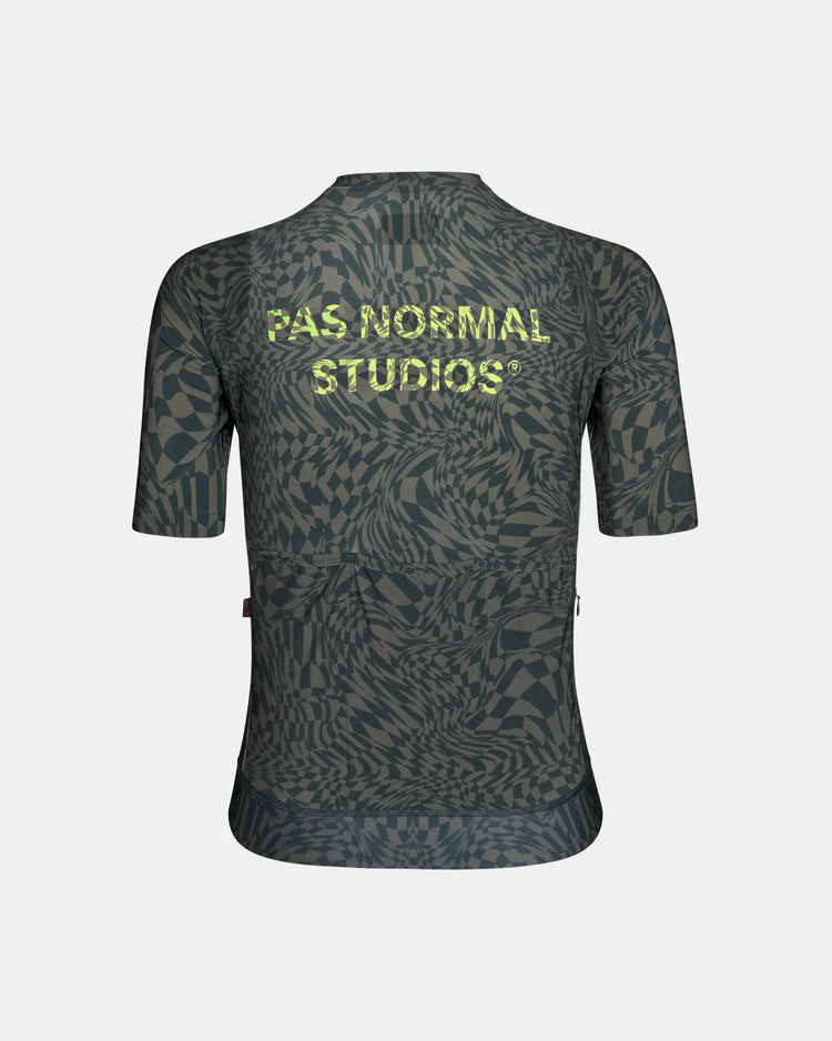 Women's Essential Jersey - Check Olive Green