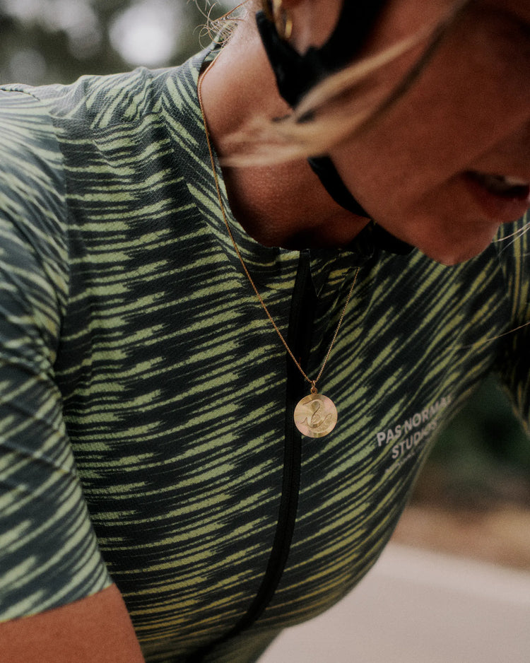 Women's Solitude Jersey - Dark Moss/Lime Green