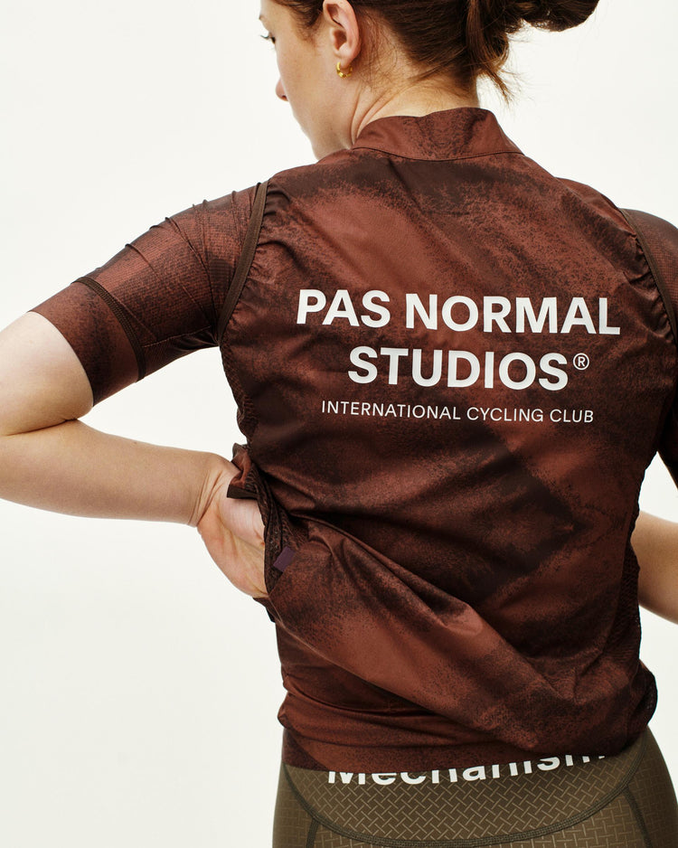 Women's Mechanism Stow Away Gilet - AOP Light Brown