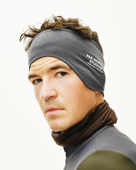 Logo Merino Headband - Steel