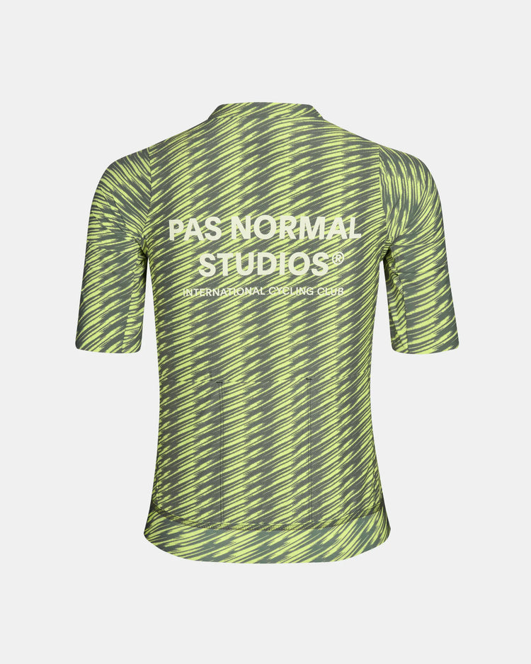 Women's Solitude Jersey - Dark Moss/Lime Green