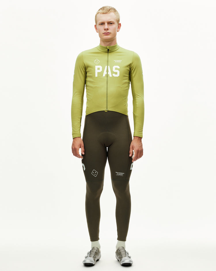 Men's PAS Mechanism Thermal Long Sleeve Jersey 2.0 -  Dark Lime