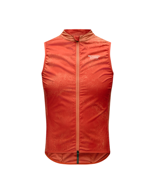 Men's Mechanism Stow Away Gilet - AOP Hibiscus Orange