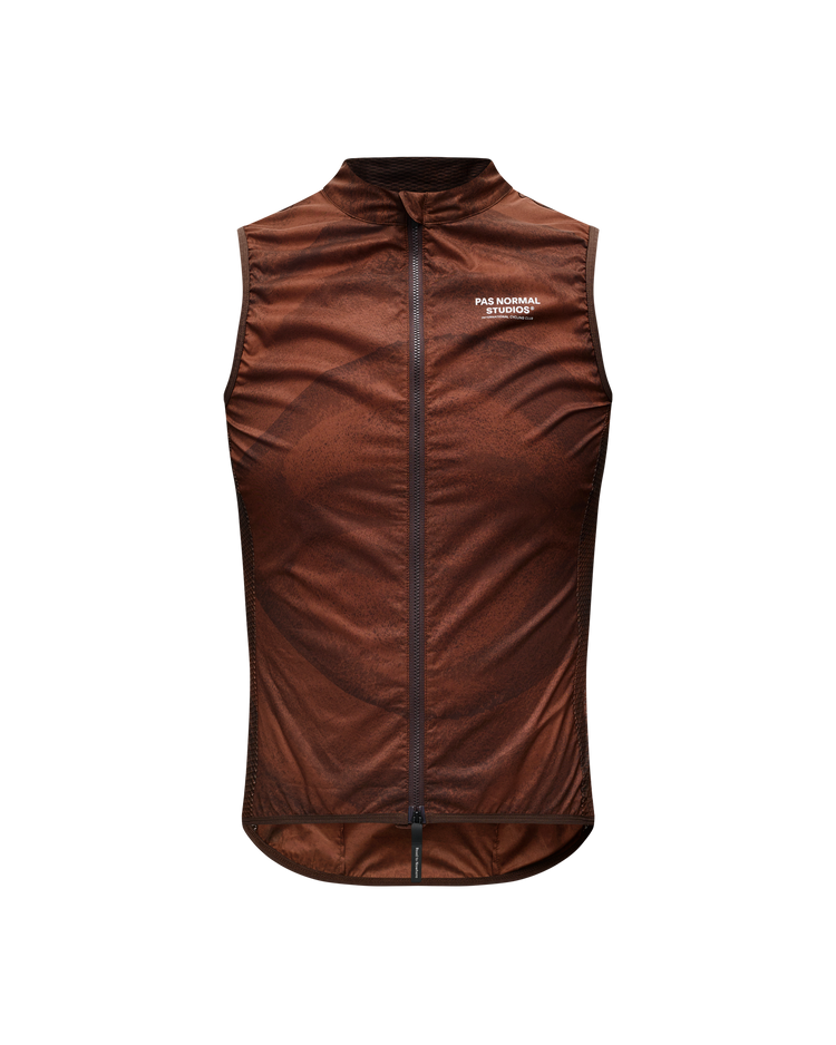 Men's Mechanism Stow Away Gilet - AOP Light Brown