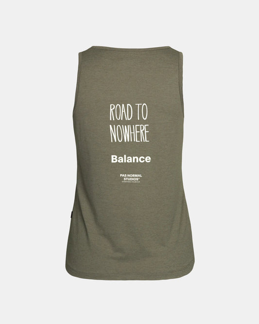 Women's Balance Sleeveless Top - Olive grey