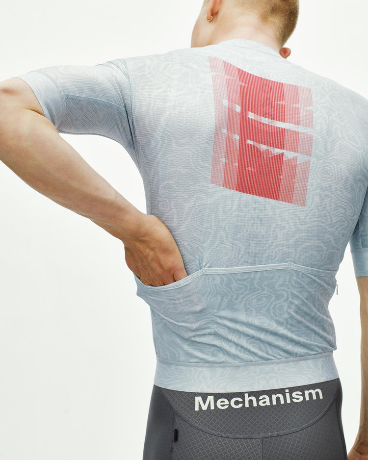 Men's Mechanism Logo Jersey - RTN Light Aqua