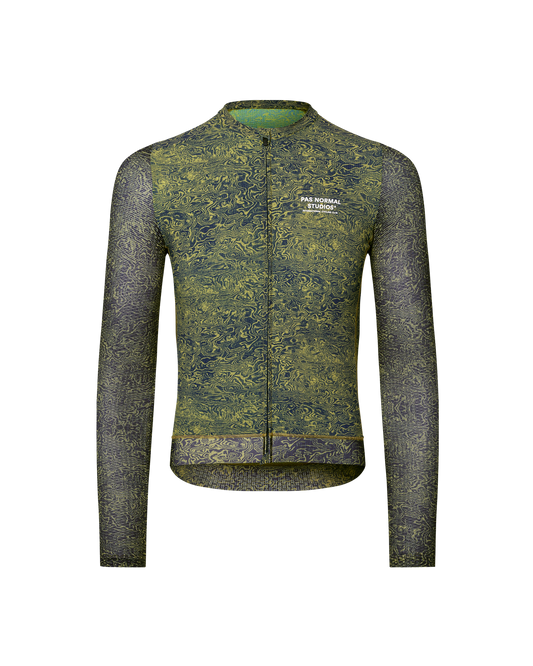 Men's Essential Light Long Sleeve Jersey- Grain Dark Lime