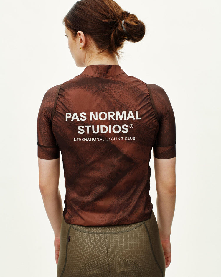 Women's Mechanism Stow Away Gilet - AOP Light Brown