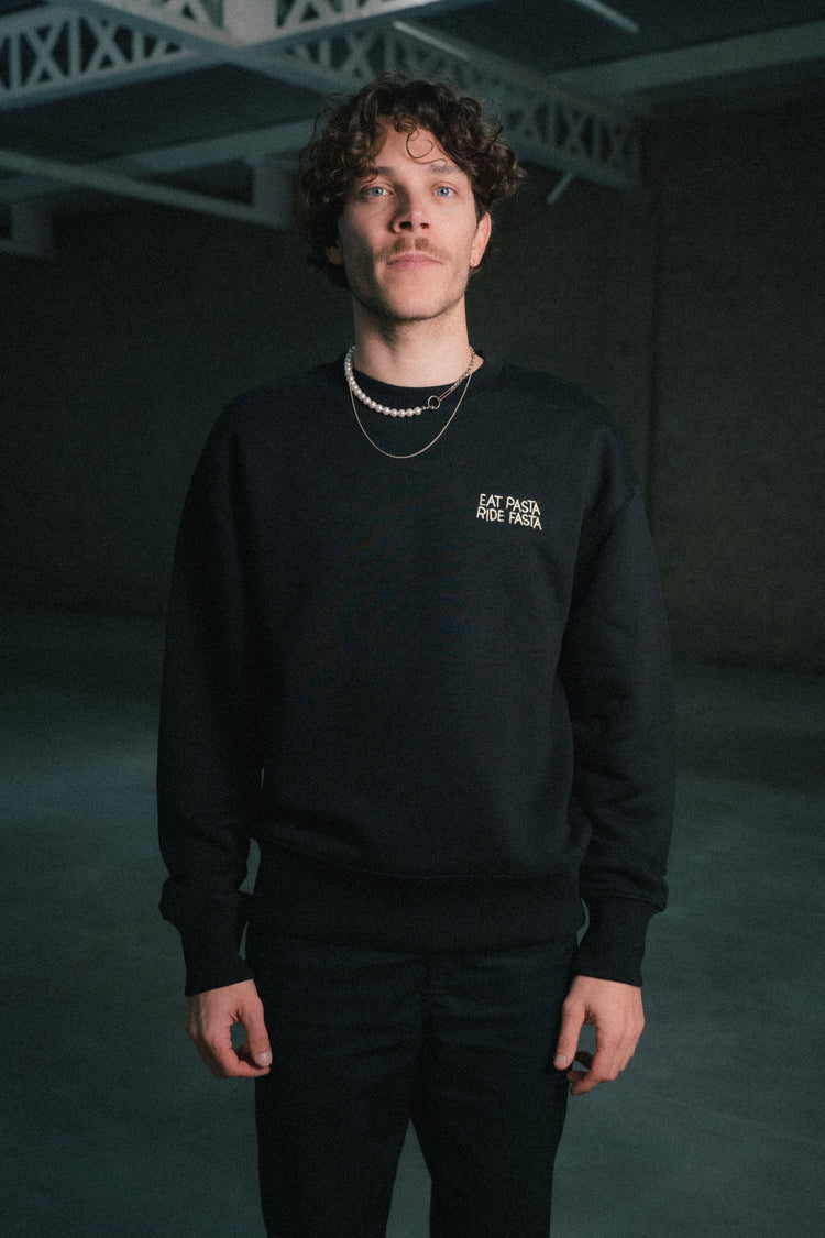 Eat Pasta Sweater -  Black