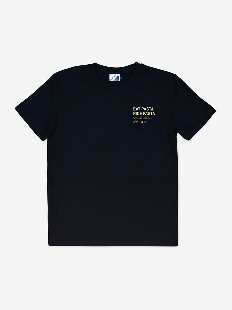 Eat Pasta Ride Fasta - T-shirt Zwart 
