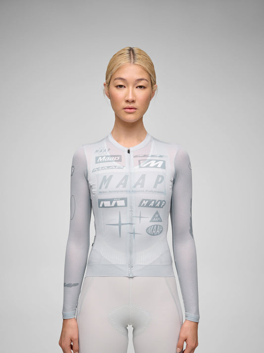 Women's Drome Pro Air LS Jersey 3.0 - Ice Gray