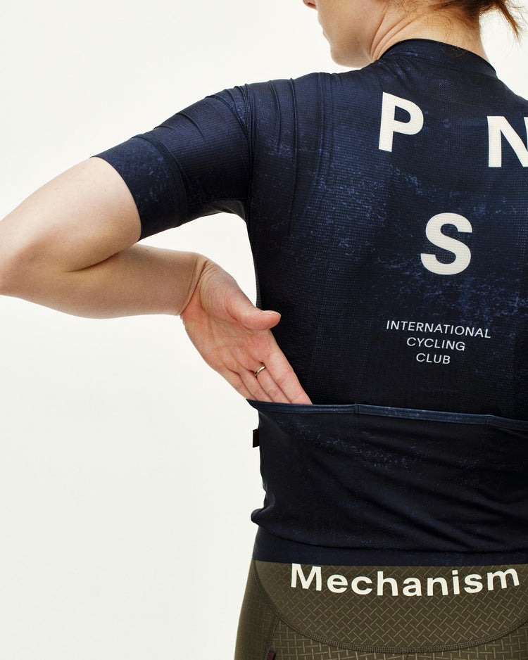 Women's Mechanism Jersey - AOP Indigo