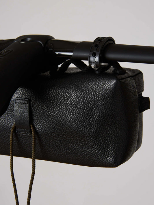 Bolsa de cuero para manillar
