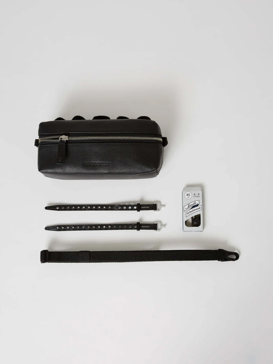 Bolsa de cuero para manillar